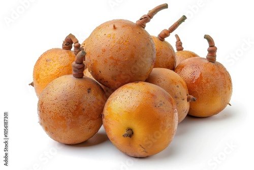 Fresh langsat fruit with sweet and sour flavor endemic to Southeast Asia photo