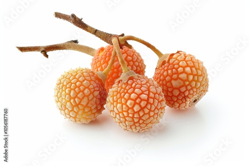 Isolated langsat fruit on white background photo