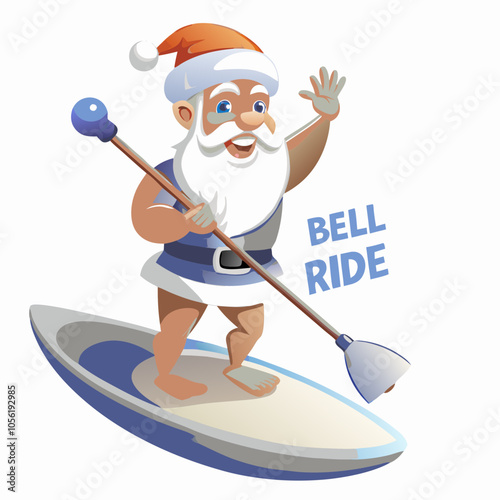 Santa Bell Ride Paddleboarding with Holiday Joy