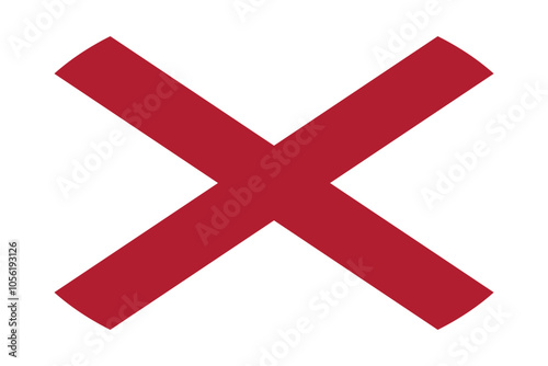 Oval flag of the United States of America federal state of ALABAMA