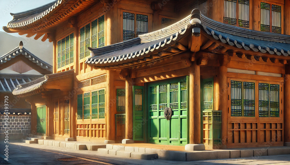 Korean traditional architecture and natural scenery Korean traditional architecture and natural scenery
