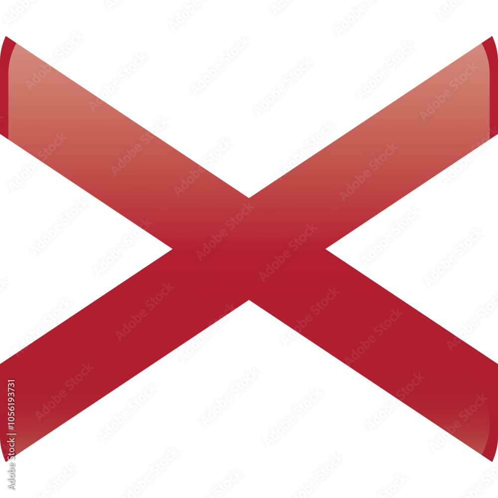 Cube flag of the United States of America federal state of ALABAMA Cube flag of the United States of America federal state of ALABAMA