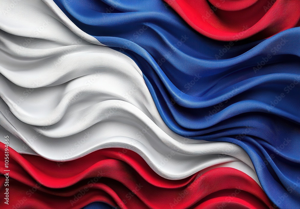 Abstract patriotic waves in red, white, and blue with stars Abstract patriotic waves in red, white, and blue with stars