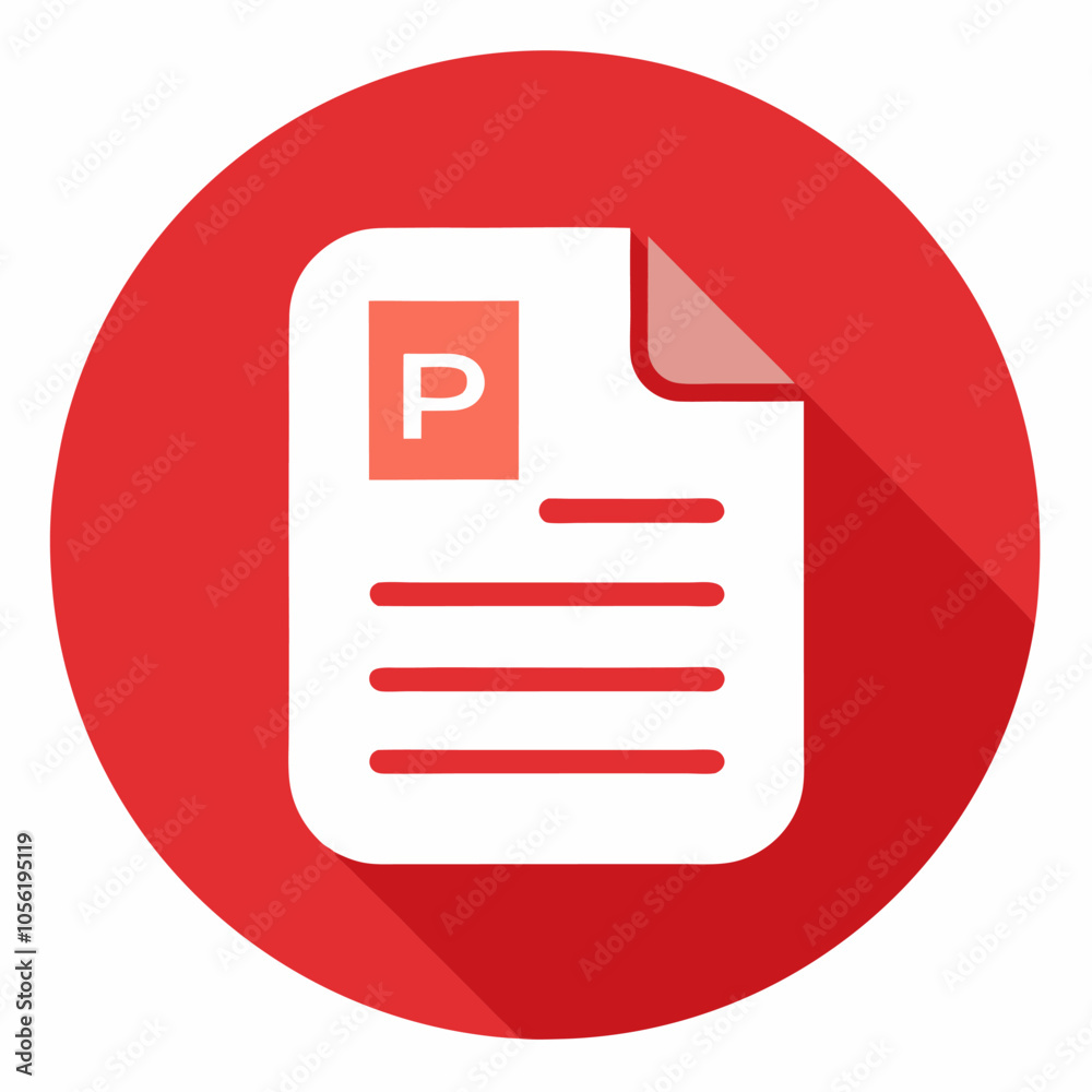 A simple, yet effective, icon representing a PowerPoint presentation file. Perfect for use in presentations, websites, or app interfaces. A simple, yet effective, icon representing a PowerPoint presentation file. Perfect for use in presentations, websites, or app interfaces.