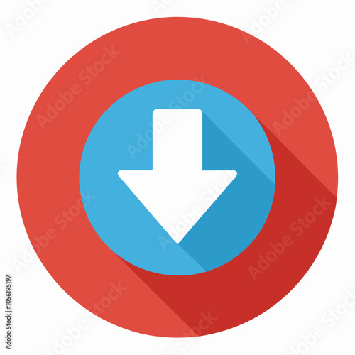 Simple and modern, this arrow icon symbolizes downloading, direction, and movement. Perfect for websites, apps, and presentations, it's a versatile design element that adds clarity to your visuals.