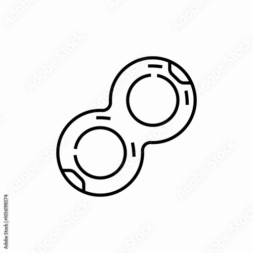 double inflatable ring icon sign vector