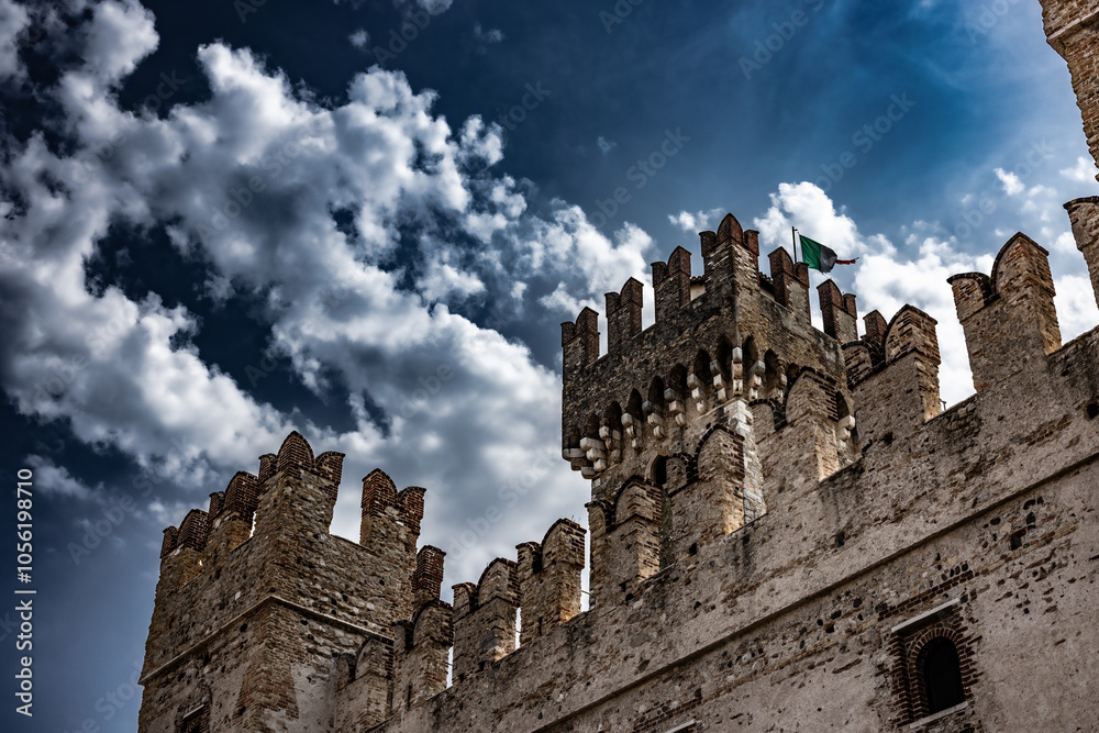 Italian castle with blue sky Behind Italian castle with blue sky Behind