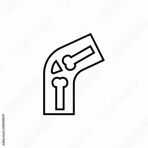 knee injury icon sign vector