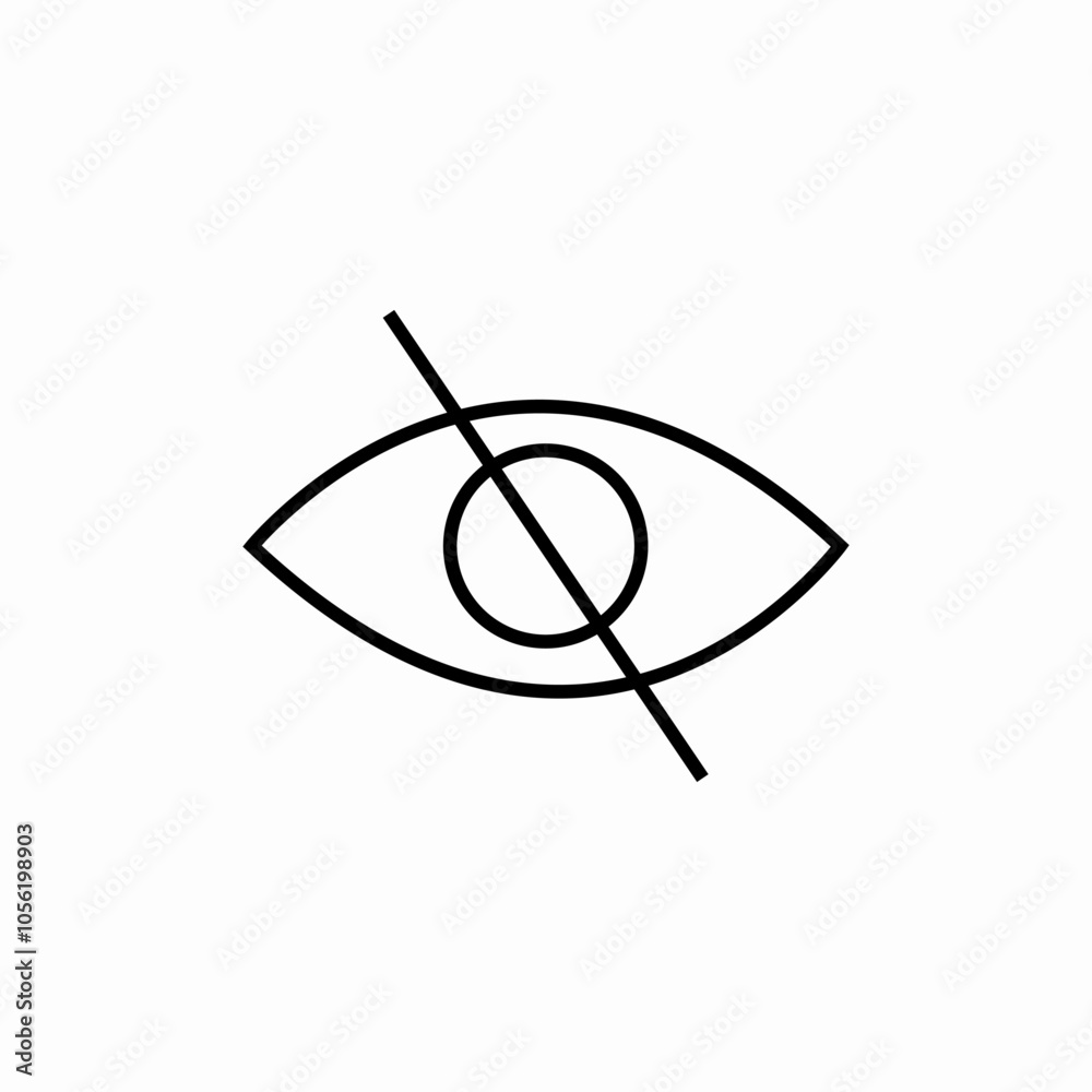 no view icon sign vector no view icon sign vector