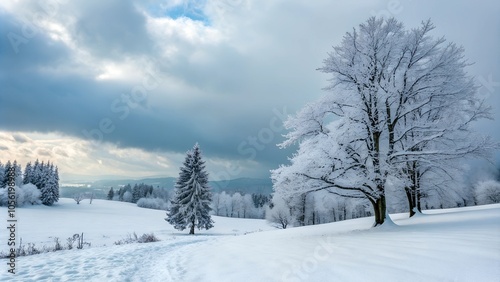 winter landscape with trees