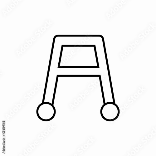 walking frame icon sign vector