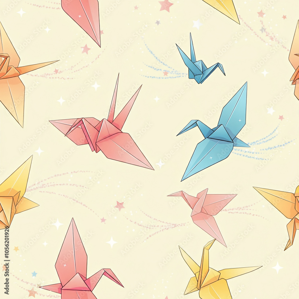 Origami cranes