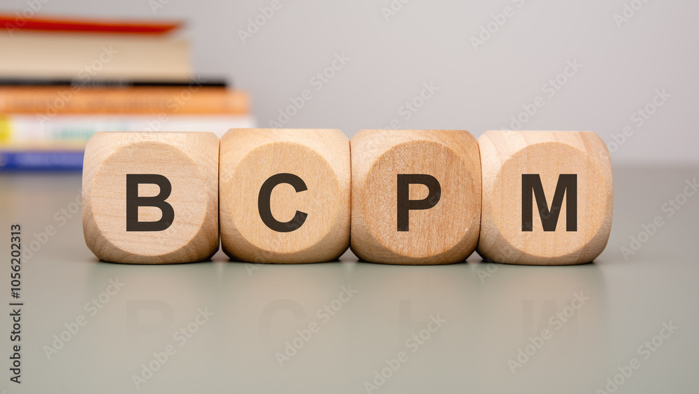 BCPM Initials on Wooden Blocks A Unique and Creative Concept for Business Applications BCPM Initials on Wooden Blocks A Unique and Creative Concept for Business Applications