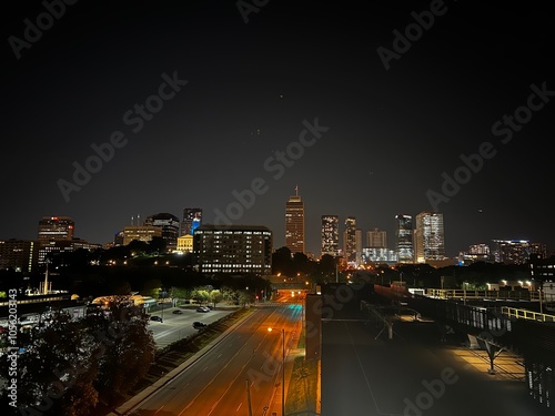 Nashville Germantown Skyline Night