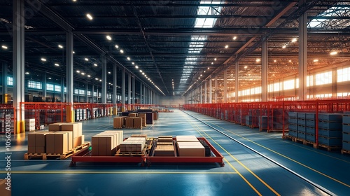 large warehouse with large boxes