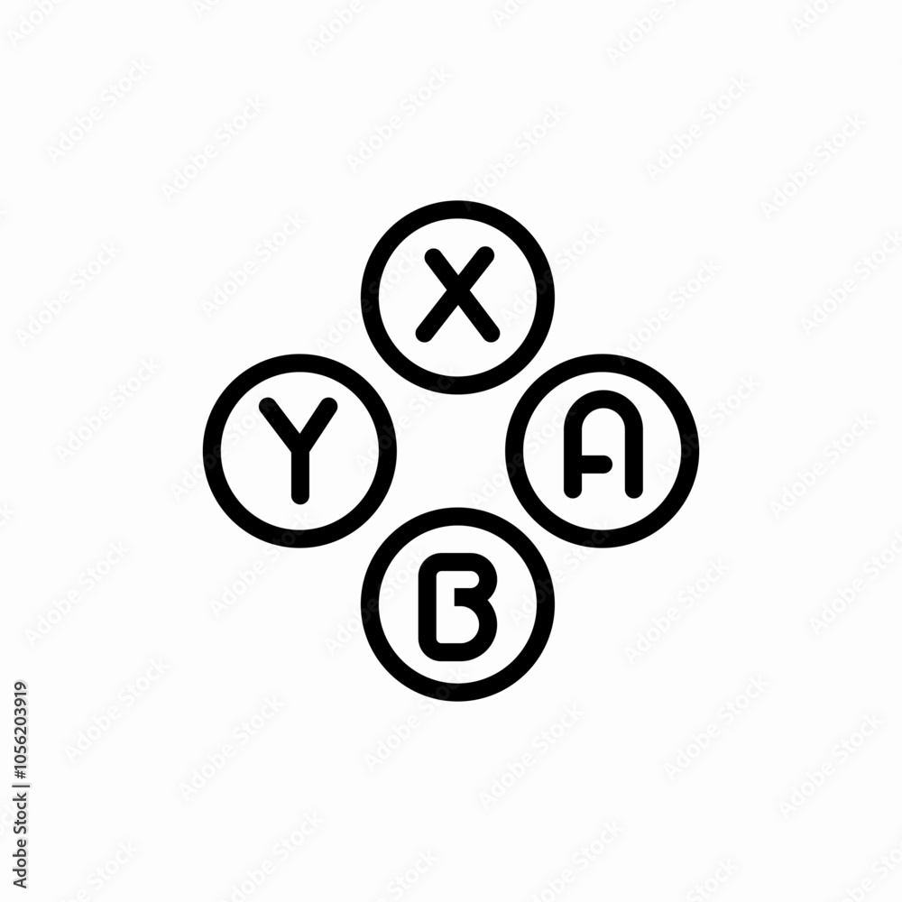 game controller buttons icon sign vector game controller buttons icon sign vector