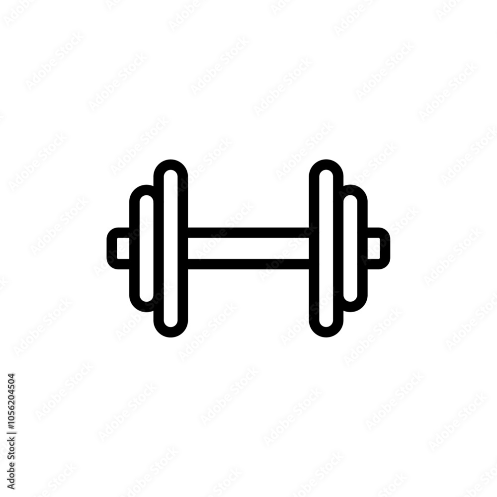 barbell icon logo sign set vector outline barbell icon logo sign set vector outline