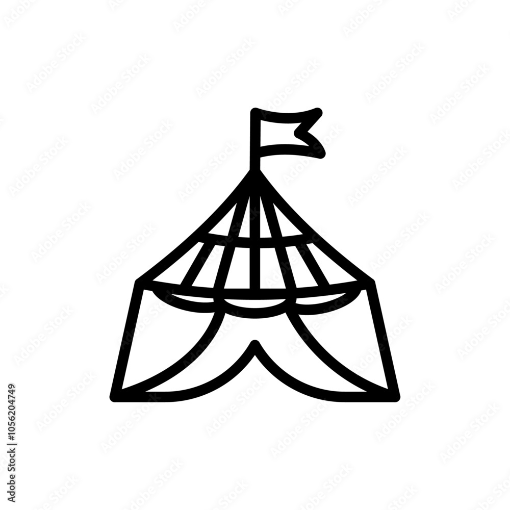 Circus tent icon logo sign set vector outline Circus tent icon logo sign set vector outline