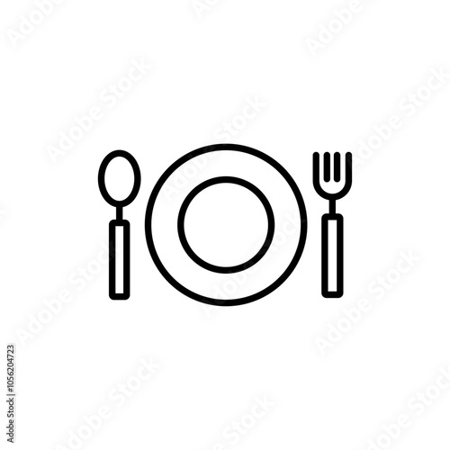 Canteen icon logo sign set vector outline