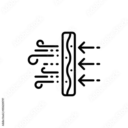 Clean Air Icon logo sign set vector outline