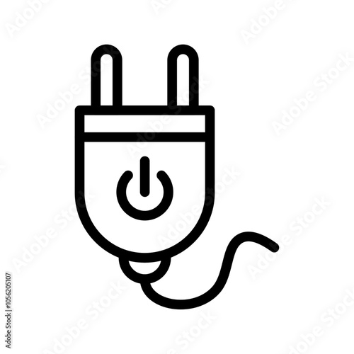 Electric switch icon logo sign set vector outline