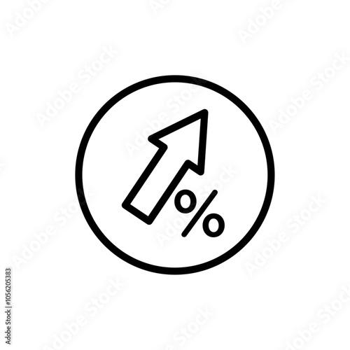high percentage icon logo sign set vector outline