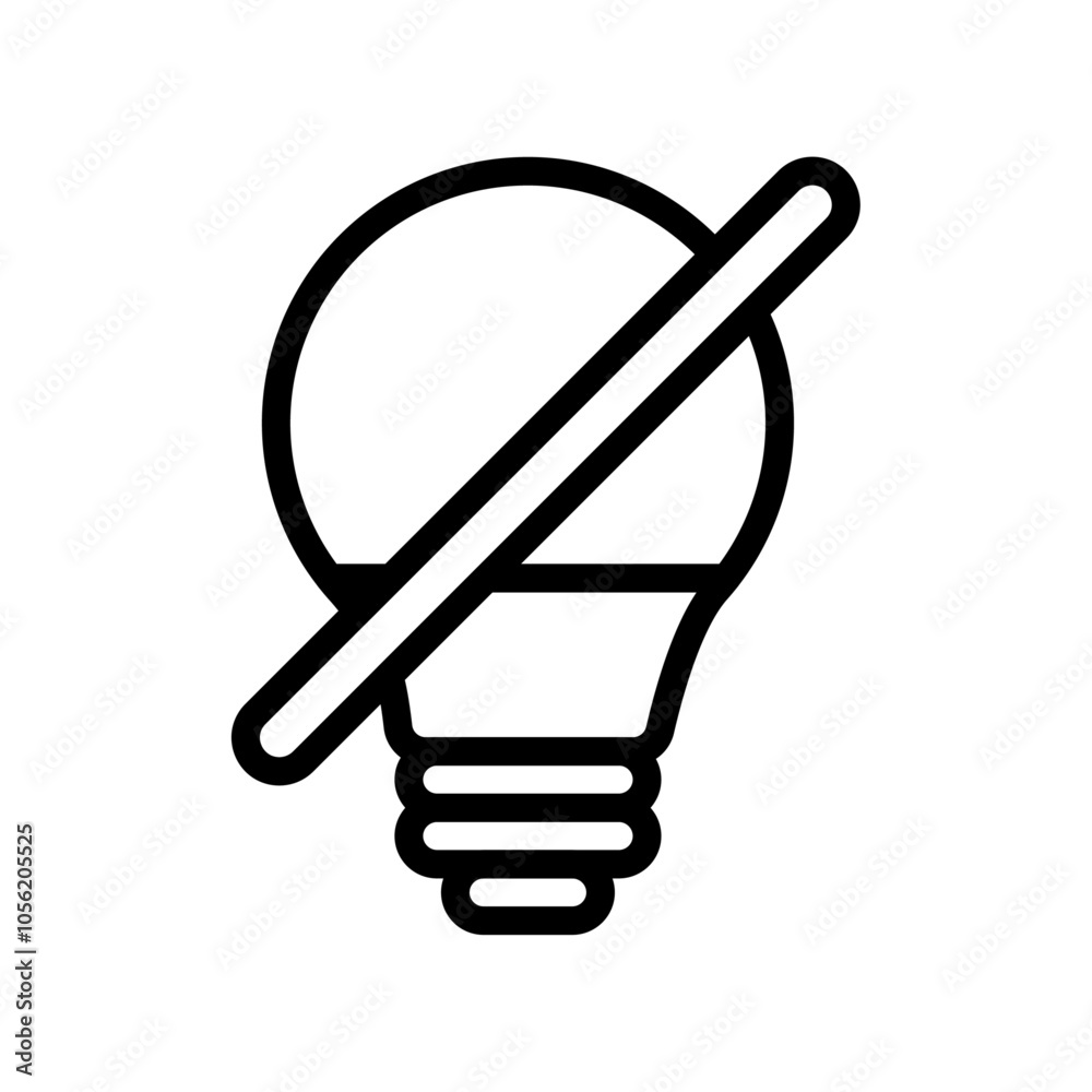 Light off icon logo sign set vector outline Light off icon logo sign set vector outline