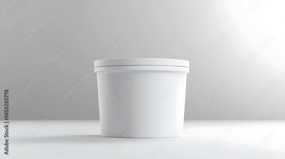 White plastic container with lid isolated on white background. White plastic container with lid isolated on white background.