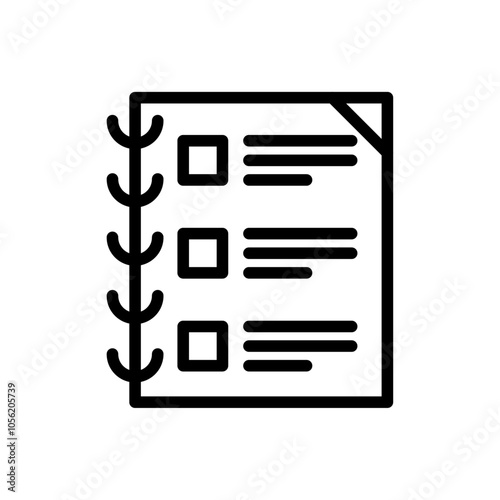 Notebook icon logo sign set vector outline