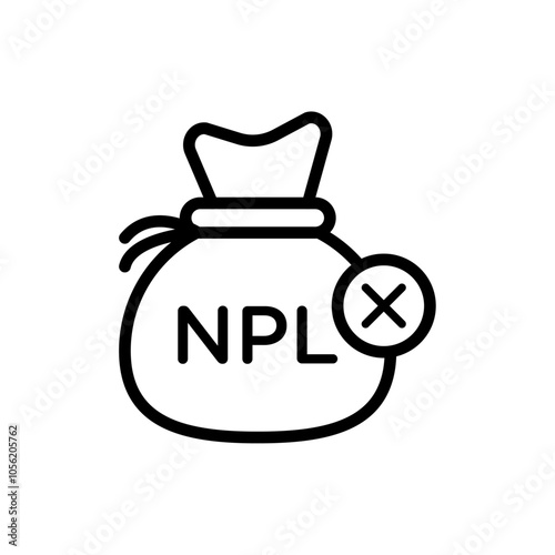 NPL icon logo sign set vector outline photo