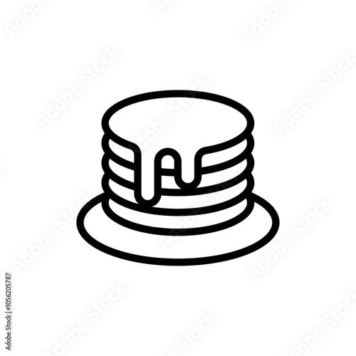 pancakes icon logo sign set vector outline