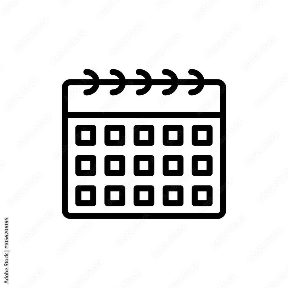 Schedule icon logo sign set vector outline Schedule icon logo sign set vector outline