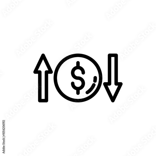 Send money icon logo sign set vector outline