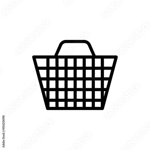 Shopping basket icon logo sign set vector outline