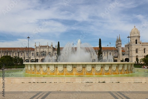 La place de l'empire, ville de Lisbonne, Portugal