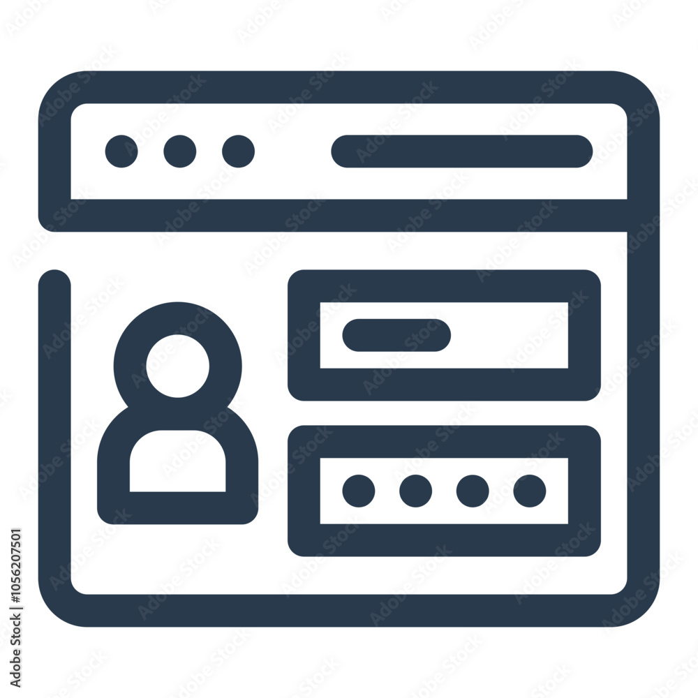 Student Dashboard on Learning Management System Vector Icon Student Dashboard on Learning Management System Vector Icon