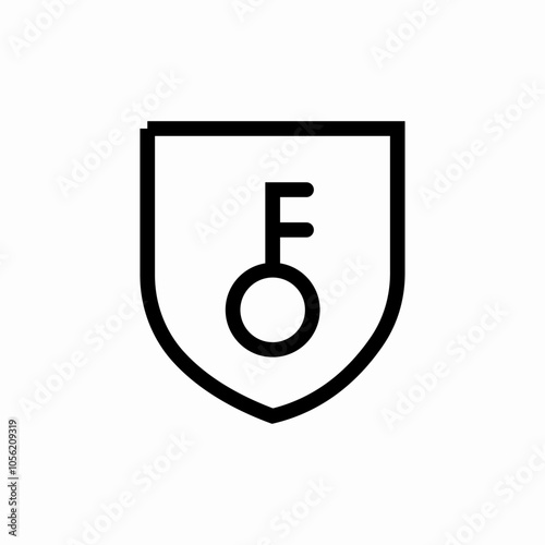 lock shield safety icon sign vector