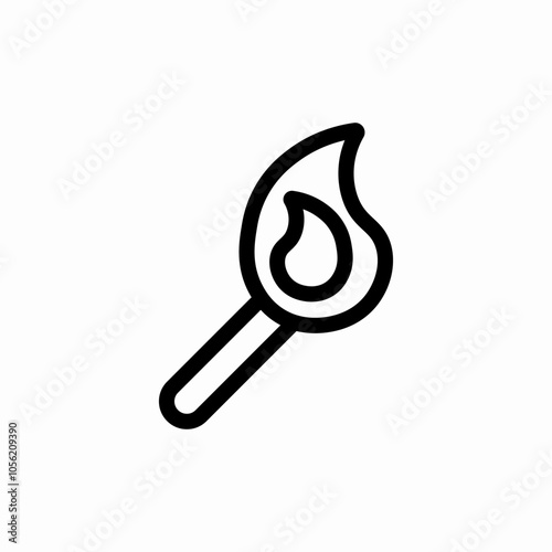 match burn icon sign vector