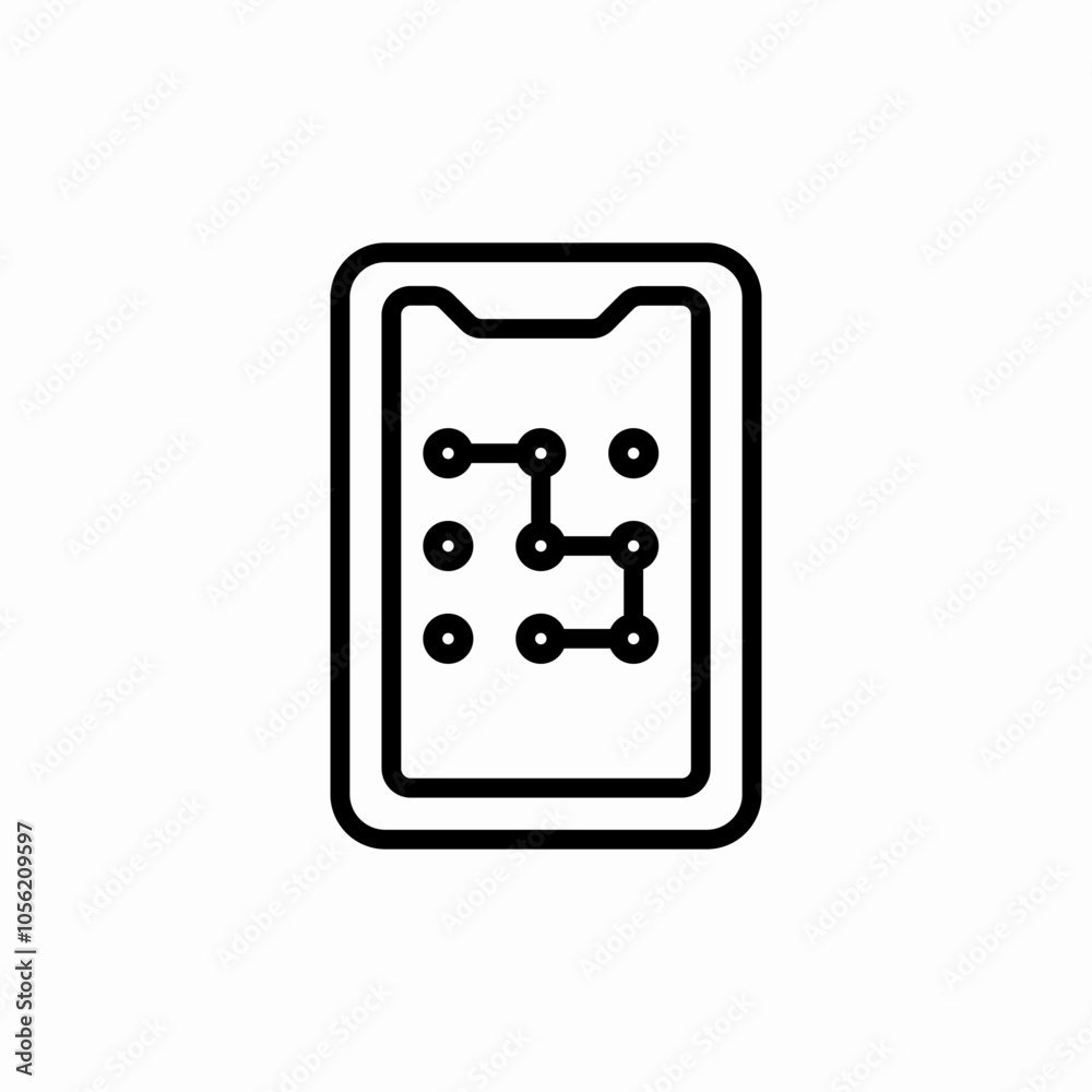 phone pattern lock icon sign vector phone pattern lock icon sign vector