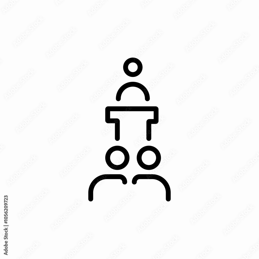 podium speech audience icon sign vector podium speech audience icon sign vector