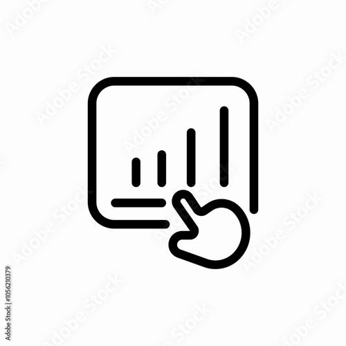 statistics click icon sign vector