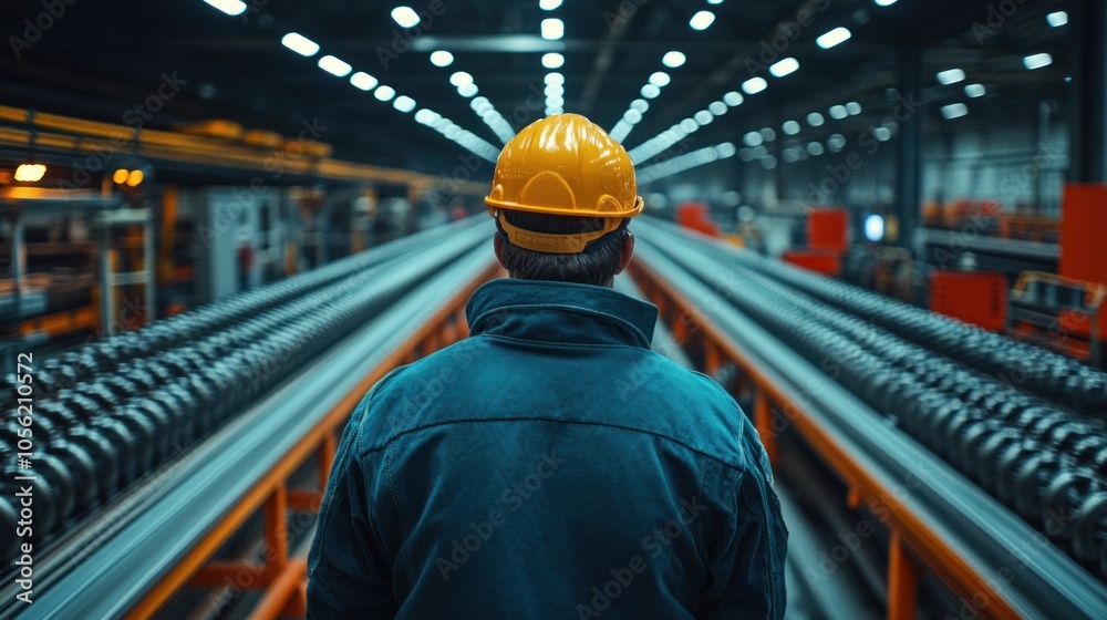 Employee struggling to keep up with the production line speed, showcasing the physical and mental challenges of high-demand manufacturing Employee struggling to keep up with the production line speed, showcasing the physical and mental challenges of high-demand manufacturing