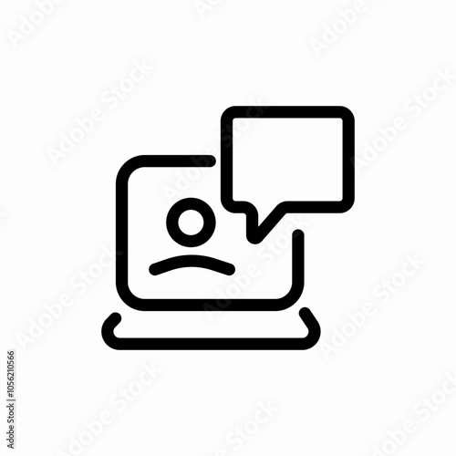tablet video chat icon sign vector