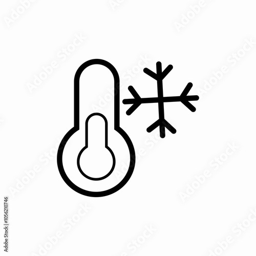 temperature cold winter icon sign vector