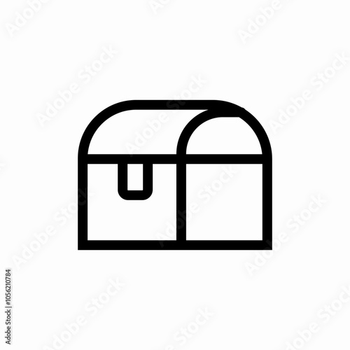 treasure box icon sign vector