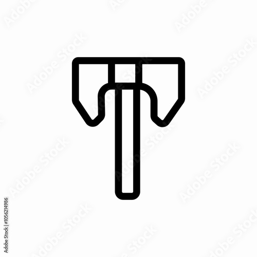 ancient axe icon sign vector
