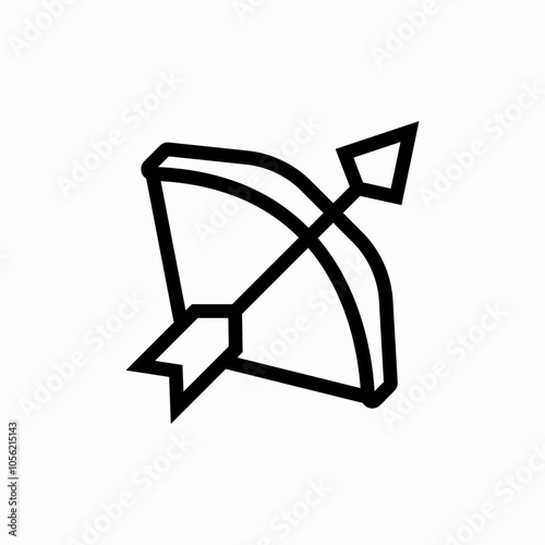 bow and arrow icon sign vector