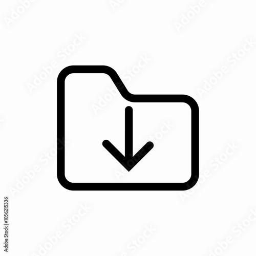 download folder icon sign vector