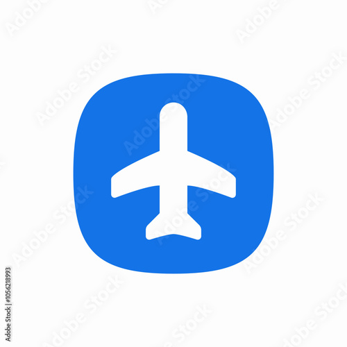airplane flying aircraft airport  icon sign vector