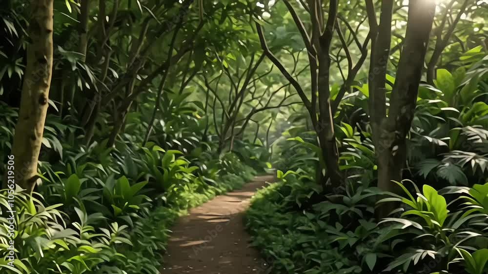with white puffy fluffy cumulus cloud & cloudscape in tropical summer o horizon at daylight sunshine day,vedio Editors work edit concept walking vedio shot of Road through the forest in Thung Salaeng 